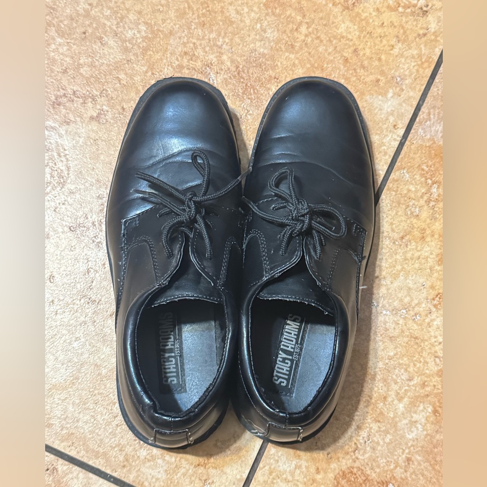 Stacy Adams Black Dress Shoes with Polished Leather Finish